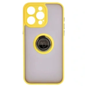 Hurtownia GSM - Bizon Case Hybrid Ring Apple iPhone 15 Pro Max rauchig mit einem gelben Rahmen - BIZ3783 - {ean13} - Hurt