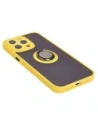 Hurtownia GSM - Etui z uchwytem na palec Bizon Case Hybrid Ring do Apple iPhone 15 Pro Max kouřové s žlutým rámem - BIZ3783 - {ean13} - Hurt