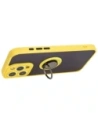 Hurtownia GSM - Etui z uchwytem na palec Bizon Case Hybrid Ring do Apple iPhone 15 Pro Max kouřové s žlutým rámem - BIZ3783 - {ean13} - Hurt