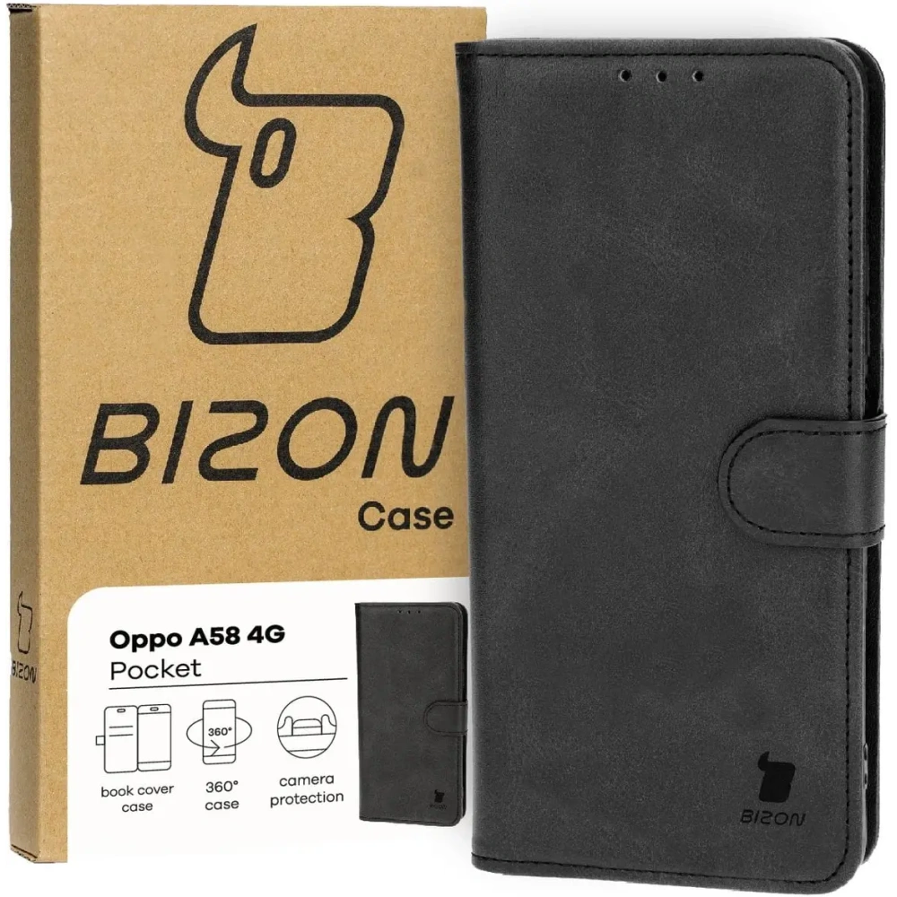 Hurtownia GSM - Husă Bizon pentru Oppo A58 4G neagră - BIZ3793 - {ean13} - Hurt