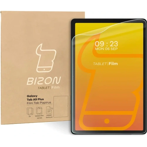 Folia imitująca papier Bizon Film Tab Papirus do Samsung Galaxy Tab A9 Plus [2 PACK]
