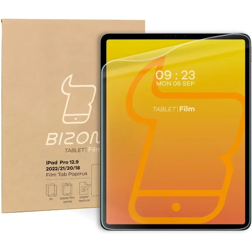 Folia imitująca papier Bizon Film Tab Papirus do iPad Pro 12.9 2022/2021/2020/2018 [2 PACK]