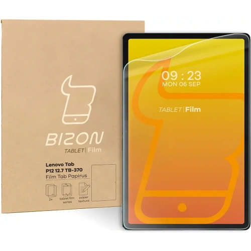 Folia imitująca papier Bizon Film Tab Papirus do Lenovo Tab P12 12.7 TB 370 [2 PACK]