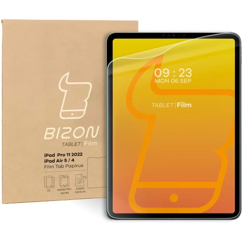 Folia imitująca papier Bizon Film Tab Papirus do iPad Pro 11 2022/2021/2020/2018/AIR 6/5/4 [2 PACK]