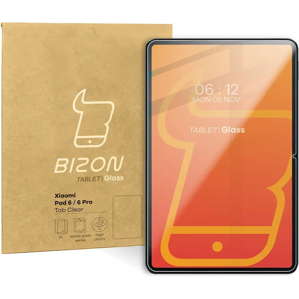 Wholesale Bizon Glass Tab Clear Xiaomi Pad 6 / 6 Pro [2 PACK] - BIZ3811 - {ean13} - Hurt