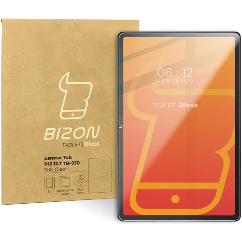 Szkło hartowane Bizon Glass Tab Clear do Lenovo Tab P12 12.7 TB 370 [2 PACK]