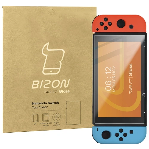 Szkło hartowane Bizon Glass Tab Clear do Nintendo Switch [2 PACK]
