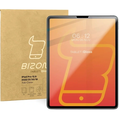 Szkło hartowane Bizon Glass Tab Clear do iPad Pro 12.9 2022/2021/2020/2018 [2 PACK]
