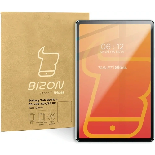 Szkło hartowane Bizon Glass Tab Clear do Samsung Galaxy Tab S10 Plus/S9 FE Plus/S9 Plus/S8 Plus/S7 Plus/S7 FE [2 PACK]