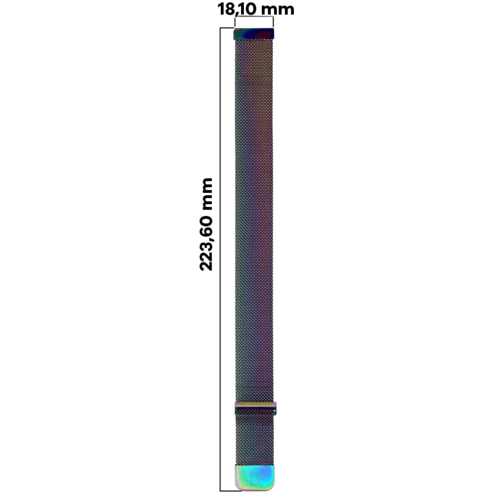 Hurtownia GSM - Cureaua de ceas Bizon cu lanț de 20 mm curcubeu - BIZ3824 - {ean13} - Hurt