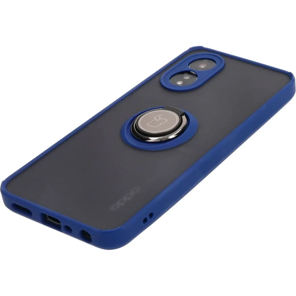 Hurtownia GSM - Pouzdro s úchopem na prst Bizon Case Hybrid Ring pro Oppo A38 4G kouřové s modrým rámečkem - BIZ3836 - {ean13} - Hurt