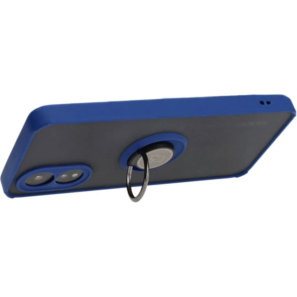 Hurtownia GSM - Pouzdro s úchopem na prst Bizon Case Hybrid Ring pro Oppo A38 4G kouřové s modrým rámečkem - BIZ3836 - {ean13} - Hurt