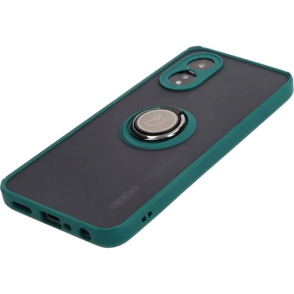 Hurtownia GSM - Etui s úchopem na prst Bizon Case Hybrid Ring pro Oppo A38 4G kouřové s tmavě zeleným rámečkem. - BIZ3837 - {ean13} - Hurt