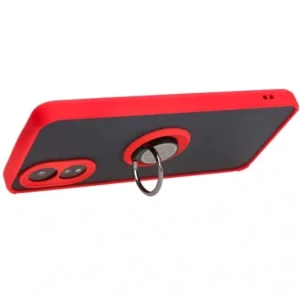 Hurtownia GSM - Pouzdro s úchytem na prst Bizon Case Hybrid Ring pro Oppo A38 4G kouřové s červeným rámečkem - BIZ3838 - {ean13} - Hurt
