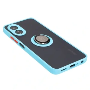 Wholesale Bizon Case Hybrid Ring Oppo A38 4G smoky with a light blue frame - BIZ3839 - {ean13} - Hurt