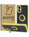 Hurtownia GSM - Caz Bizon Hybrid Ring Oppo A38 4G fumuriu cu un cadru galben - BIZ3840 - {ean13} - Hurt