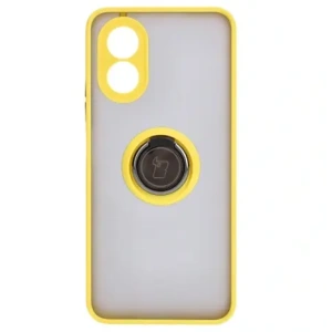 Hurtownia GSM - Pouzdro s úchopem na prst Bizon Case Hybrid Ring pro Oppo A38 4G kouřové s žlutým rámečkem - BIZ3840 - {ean13} - Hurt