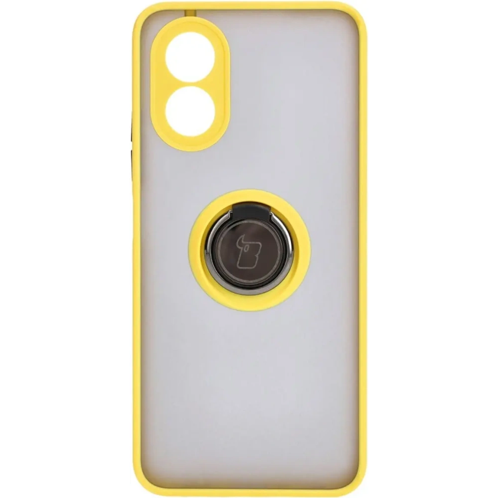 Hurtownia GSM - Caz Bizon Hybrid Ring Oppo A38 4G fumuriu cu un cadru galben - BIZ3840 - {ean13} - Hurt