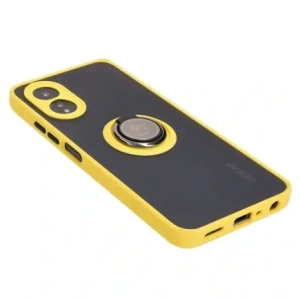 Wholesale Bizon Case Hybrid Ring Oppo A38 4G smoky with a yellow frame - BIZ3840 - {ean13} - Hurt