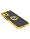 Hurtownia GSM - Caz Bizon Hybrid Ring Oppo A38 4G fumuriu cu un cadru galben - BIZ3840 - {ean13} - Hurt