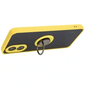 Wholesale Bizon Case Hybrid Ring Oppo A38 4G smoky with a yellow frame - BIZ3840 - {ean13} - Hurt
