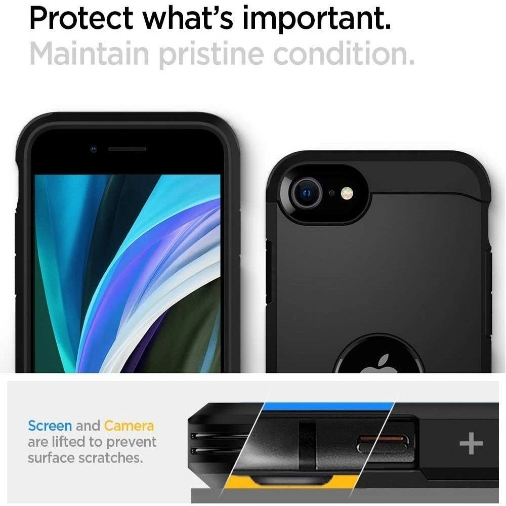 Hurtownia GSM - Etui Spigen Tough Armor Apple iPhone SE 2022/SE 2020 Black - SPN1073BLK - {ean13} - Hurt
