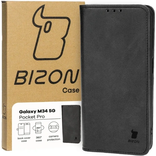 Etui z klapką Bizon Case Pocket Pro do Samsung Galaxy M34 5G czarne