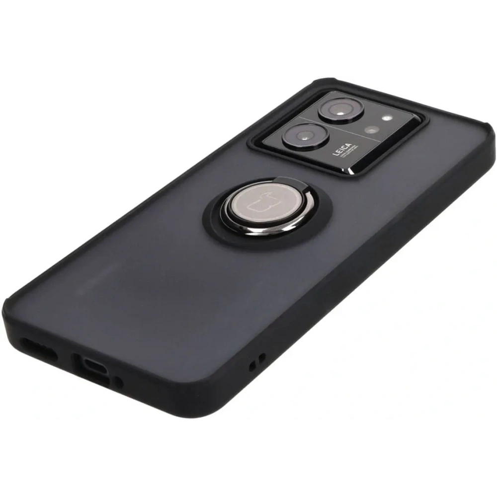 Hurtownia GSM - Bizon Case Hybrid Ring Xiaomi 13T Pro / 13T fumuriu cu un cadru negru - BIZ3854 - {ean13} - Hurt