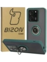 Wholesale Bizon Case Hybrid Ring Xiaomi 13T Pro / 13T smoky with a dark green frame - BIZ3855 - {ean13} - Hurt