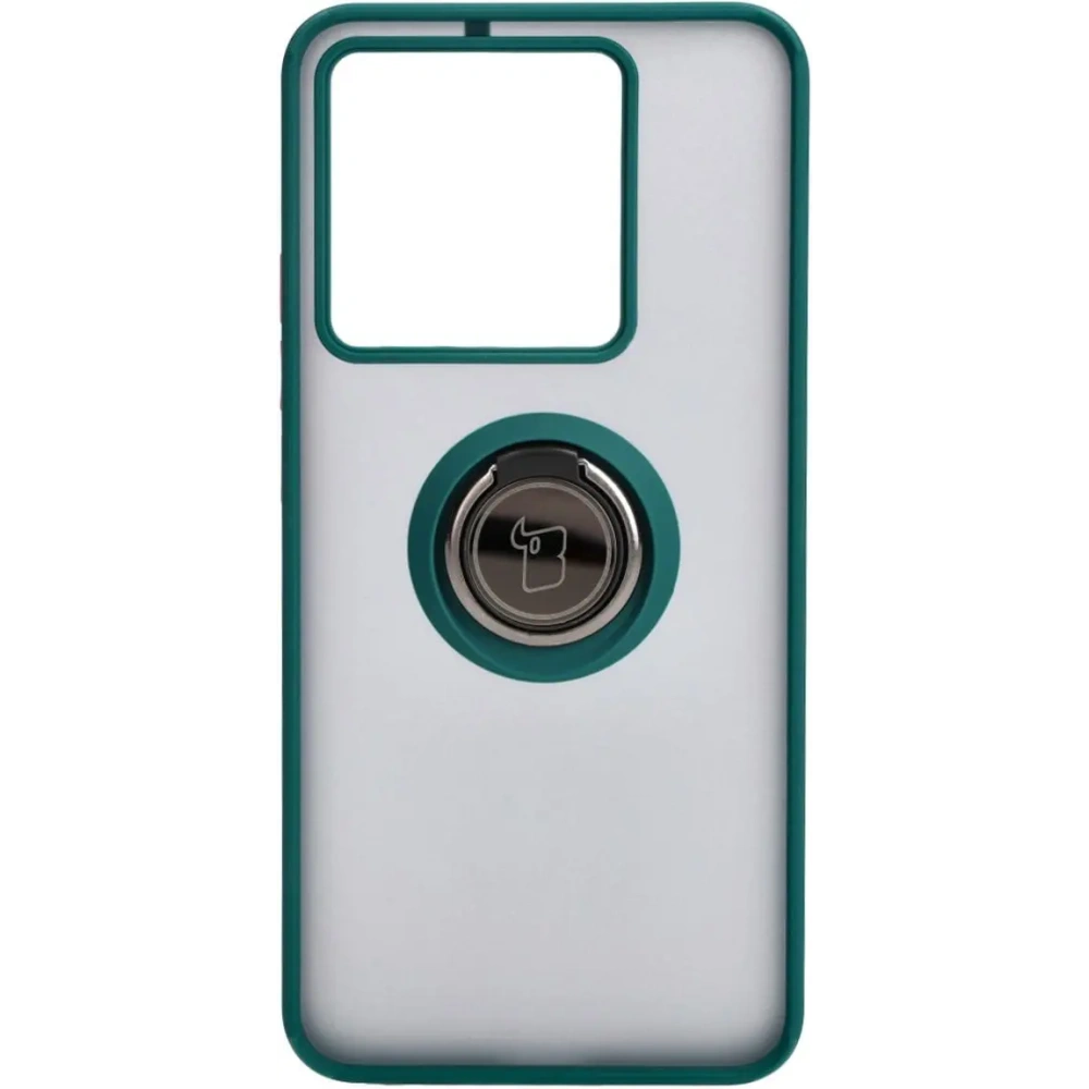 Wholesale Bizon Case Hybrid Ring Xiaomi 13T Pro / 13T smoky with a dark green frame - BIZ3855 - {ean13} - Hurt