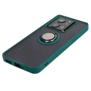 Wholesale Bizon Case Hybrid Ring Xiaomi 13T Pro / 13T smoky with a dark green frame - BIZ3855 - {ean13} - Hurt