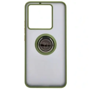 Hurtownia GSM - Etui s úchopem na prst Bizon Case Hybrid Ring pro Xiaomi 13T Pro / 13T kouřové se zeleným rámem - BIZ3856 - {ean13} - Hurt