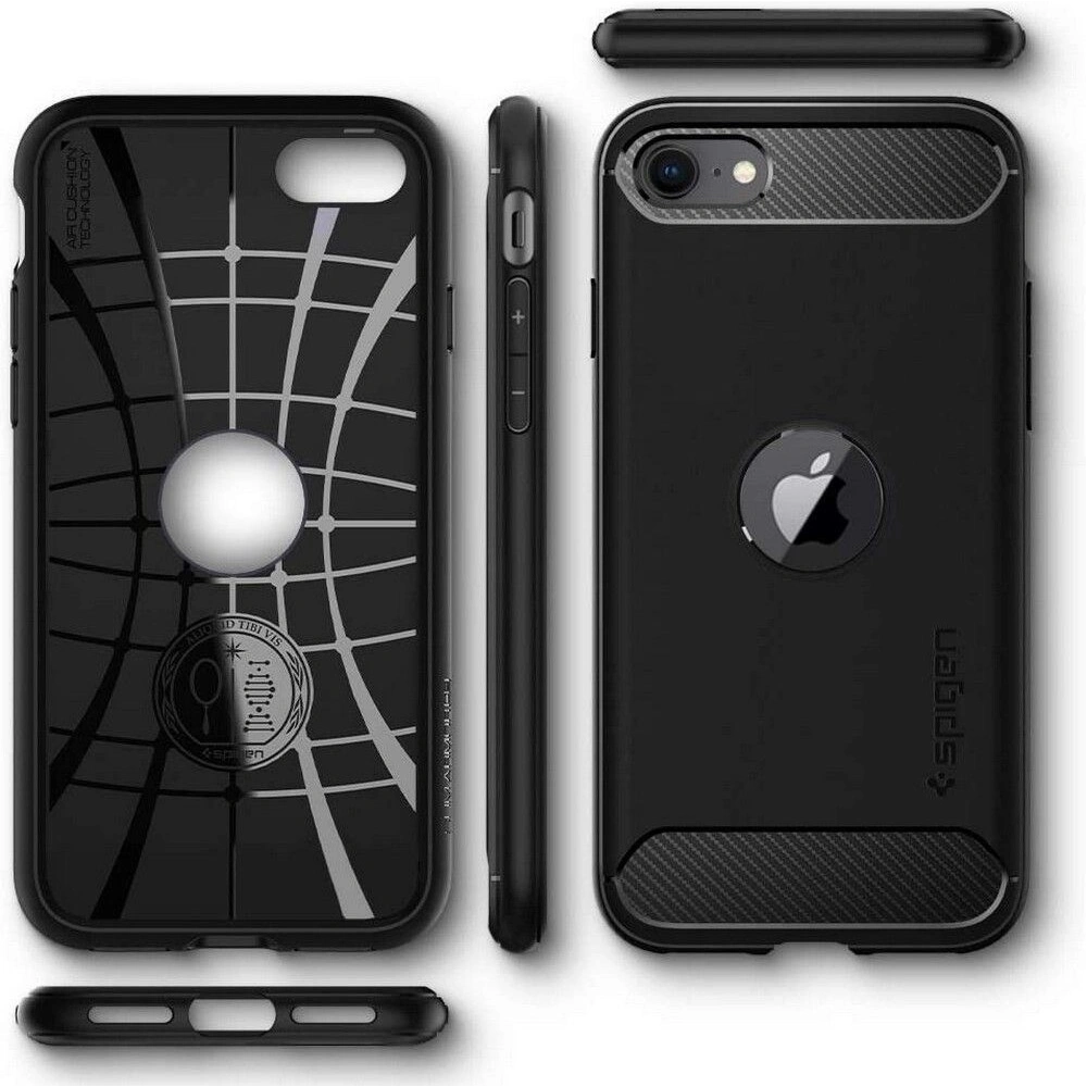 Hurtownia GSM - Etui Spigen Rugged Armor Apple iPhone SE 2022/SE 2020 Schwarz - SPN1074BLK - {ean13} - Hurt
