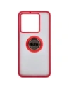 Hurtownia GSM - Bizon Case Hybrid Ring Xiaomi 13T Pro / 13T fumuriu cu un cadru roșu - BIZ3857 - {ean13} - Hurt