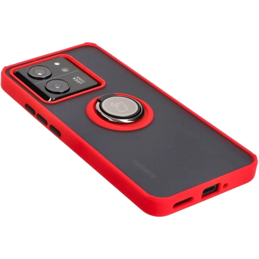 Hurtownia GSM - Bizon Case Hybrid Gyűrű Xiaomi 13T Pro / 13T füstös piros kerettel - BIZ3857 - {ean13} - Hurt