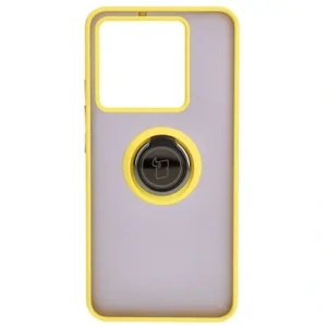 Hurtownia GSM - Etui s úchytem na palec Bizon Case Hybrid Ring do Xiaomi 13T Pro / 13T kouřové se žlutým rámem - BIZ3858 - {ean13} - Hurt