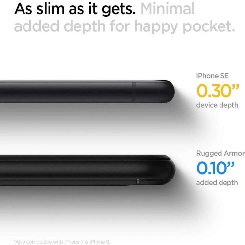 Etui Spigen Rugged Armor Apple iPhone SE 2022/SE 2020 Black