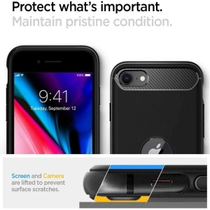 Etui Spigen Rugged Armor Apple iPhone SE 2022/SE 2020 Black
