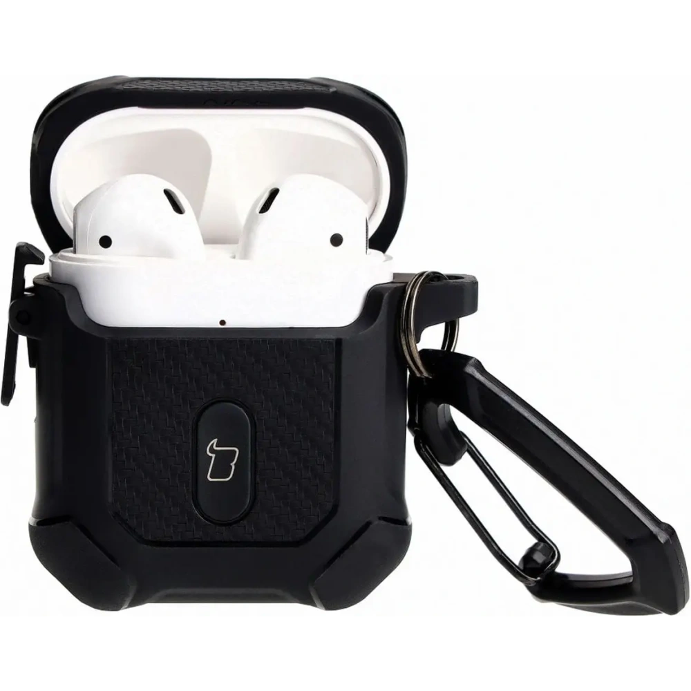Hurtownia GSM - Etui Bizon Case Headphone Armor do Apple Airpods 1/2 czarne - BIZ3874 - {ean13} - Hurt
