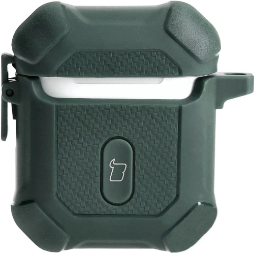 Etui Bizon Case Headphone Armor do Apple Airpods 1/2 ciemnozielone