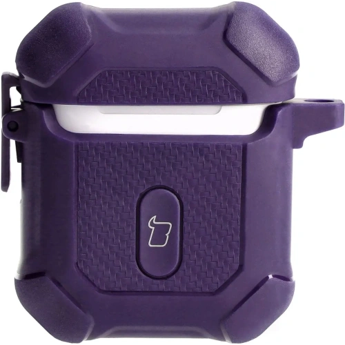 Etui Bizon Case Headphone Armor do Apple Airpods 1/2 fioletowe