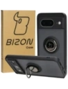 Bizon Case Hybrid Ring Google Pixel 8 smoky with a black frame
