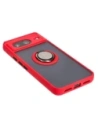 Wholesale Bizon Case Hybrid Ring Google Pixel 8 smoky with a red frame - BIZ3890 - {ean13} - Hurt