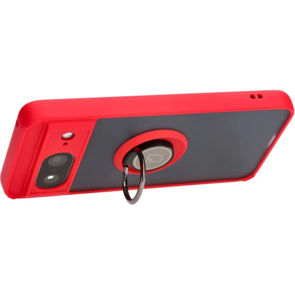 Wholesale Bizon Case Hybrid Ring Google Pixel 8 smoky with a red frame - BIZ3890 - {ean13} - Hurt