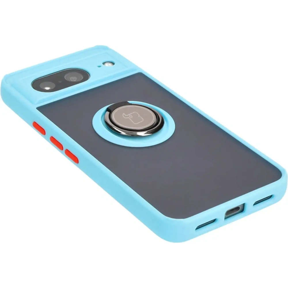Hurtownia GSM - Bizon Case Hybrid Ring Google Pixel 8 füstös színben, világoskék kerettel - BIZ3891 - {ean13} - Hurt