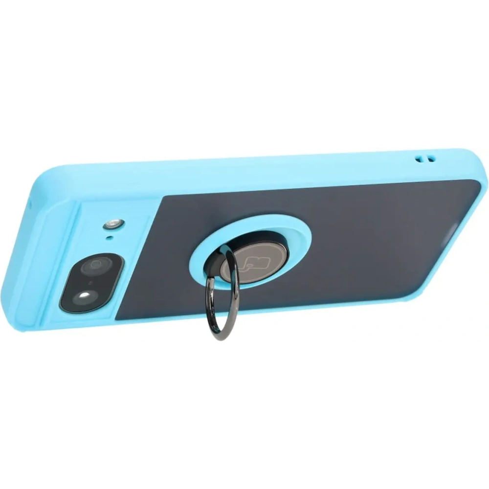 Hurtownia GSM - Bizon Case Hybrid Ring Google Pixel 8 füstös színben, világoskék kerettel - BIZ3891 - {ean13} - Hurt