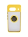 Wholesale Bizon Case Hybrid Ring Google Pixel 8 smoky with a yellow frame - BIZ3892 - {ean13} - Hurt