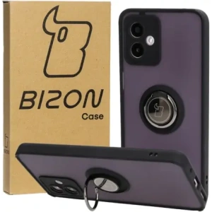 Hurtownia GSM - Bizon Case Hybrid Ring Motorola Moto G14 füstös fekete kerettel - BIZ3901 - {ean13} - Hurt