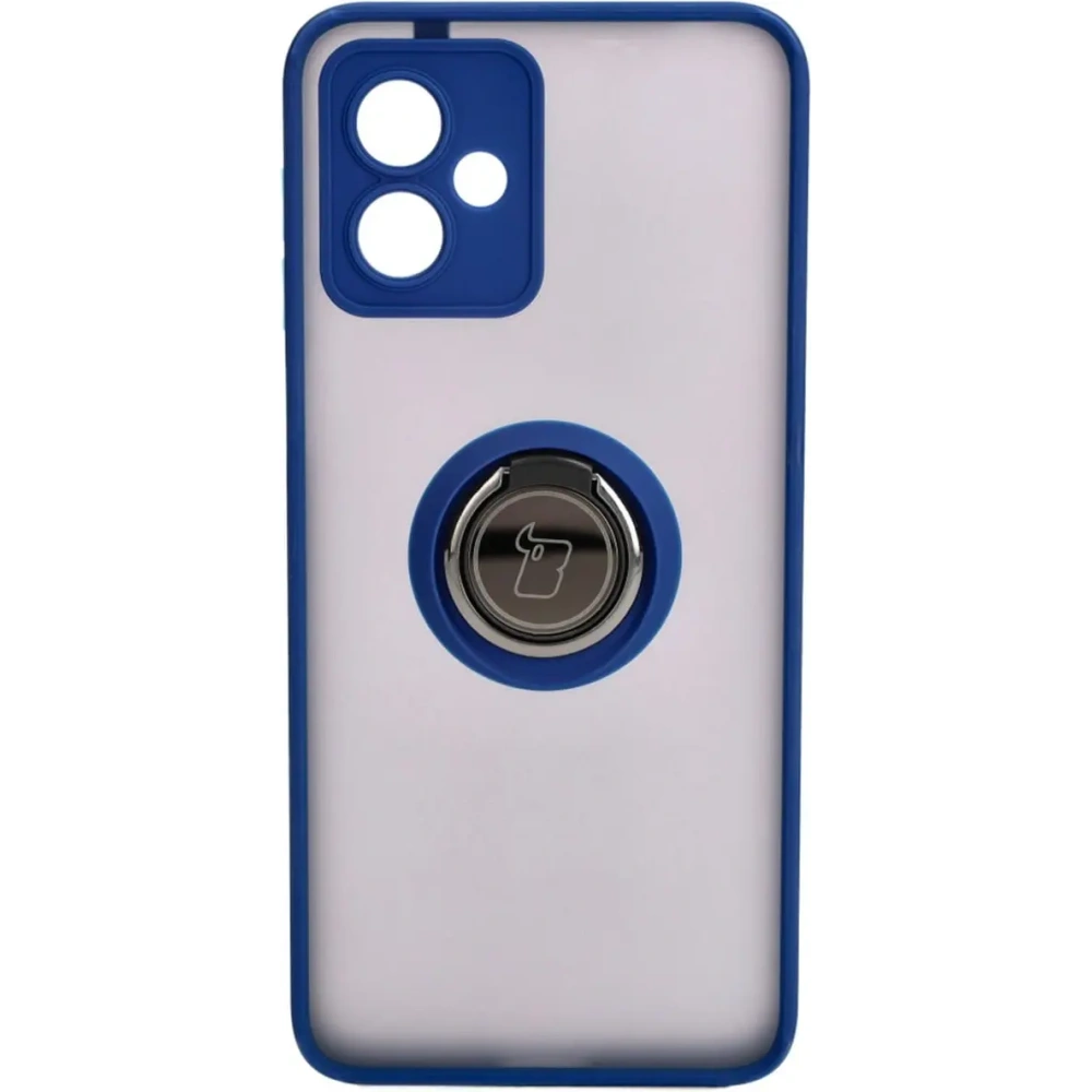 Hurtownia GSM - Bizon Case Hybrid Ring Motorola Moto G14 füstös színben, tengerészkék kerettel - BIZ3902 - {ean13} - Hurt