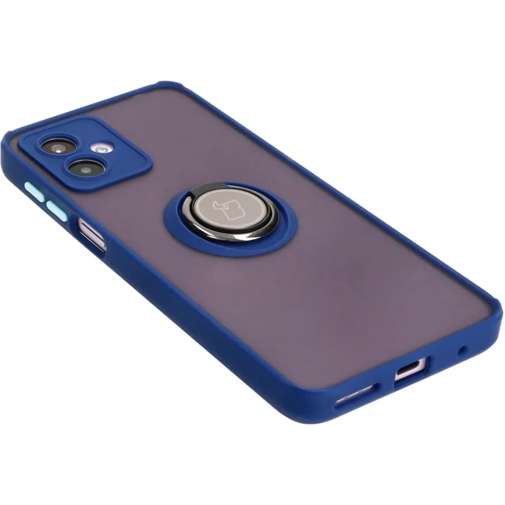 Hurtownia GSM - Bizon Case Hybrid Ring Motorola Moto G14 füstös színben, tengerészkék kerettel - BIZ3902 - {ean13} - Hurt